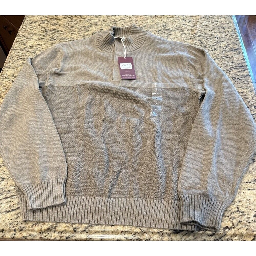 RedHead Hodgson Spring Sweater Men's Size Large Cashew Heather Cotton NWT